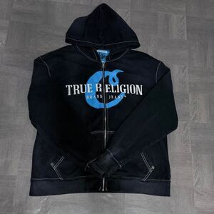 True-religion Men's Black and Navy Hoodie